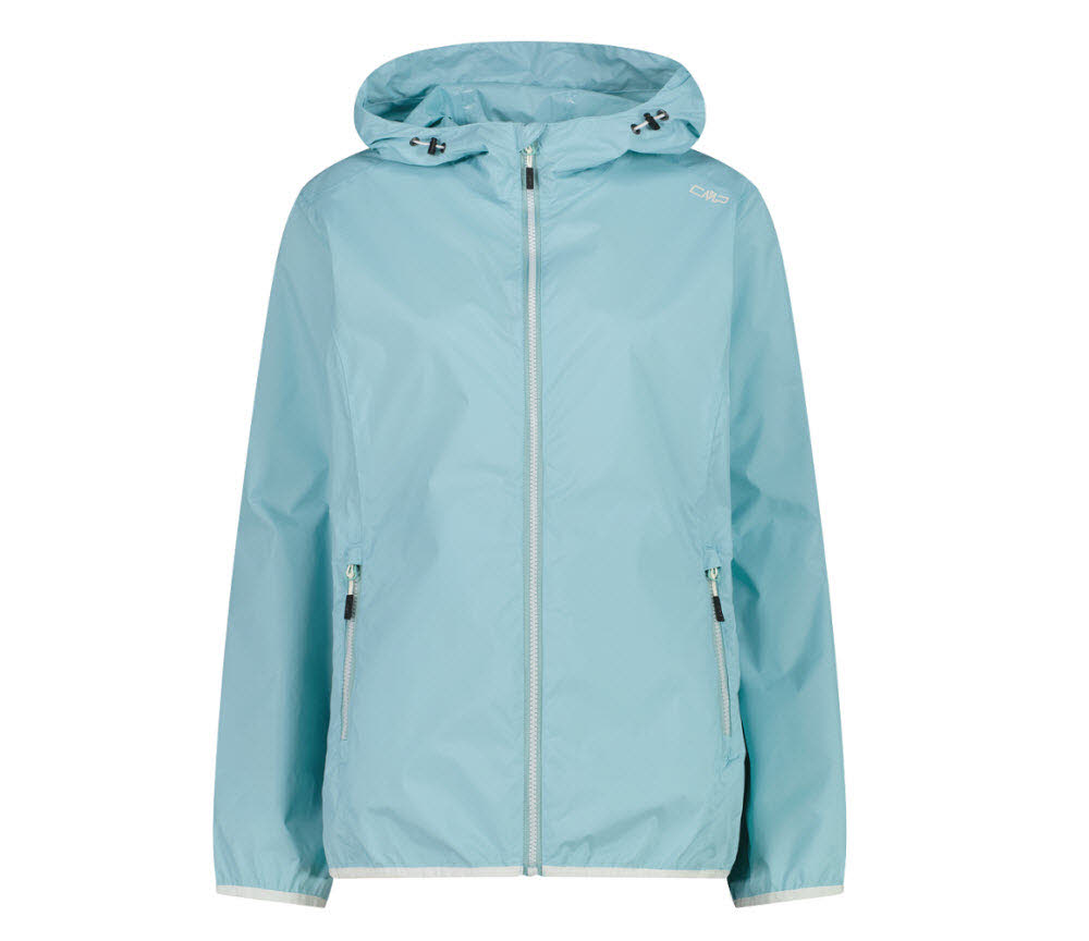 WOMAN JACKET RAIN FIX HOOD