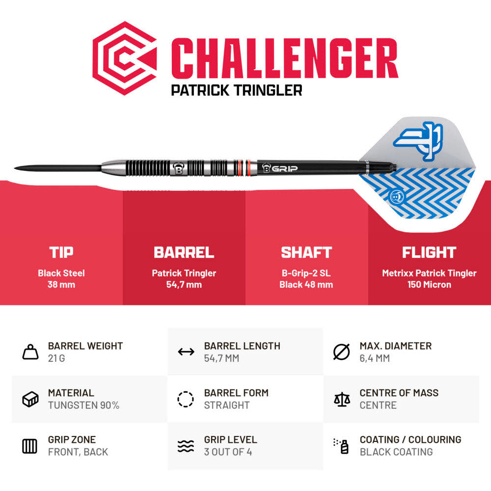 BULL'S Patrick Tringler Challenger Steel
