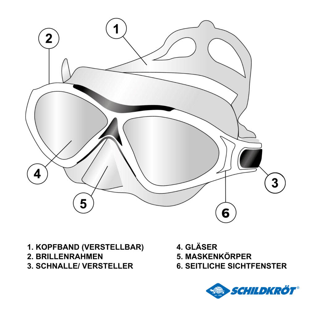 Tauchmaske TUPAI Adult im PET-