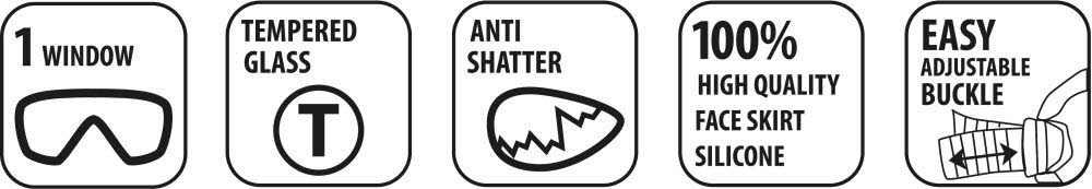 Tauchmaske TAHITI Junior 4+ im Bli