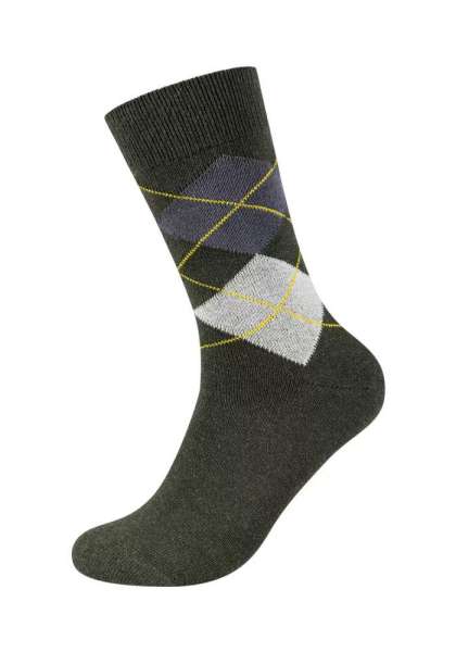 Men cosy jacquard Socks 2p