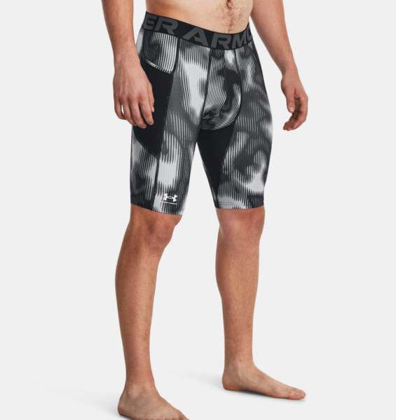 UA HG Prtd Long Shorts-BLK - Bild 1