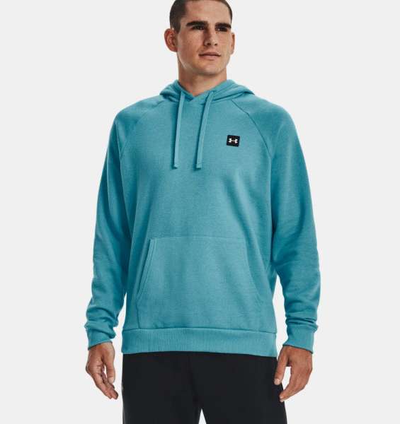 UA Rival Fleece Hoodie-BLK,Glacier - Bild 1