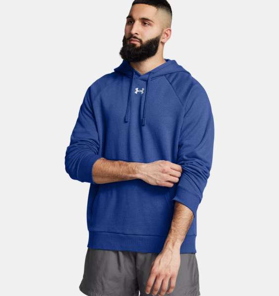 UA Rival Fleece Hoodie-BLU - Bild 1