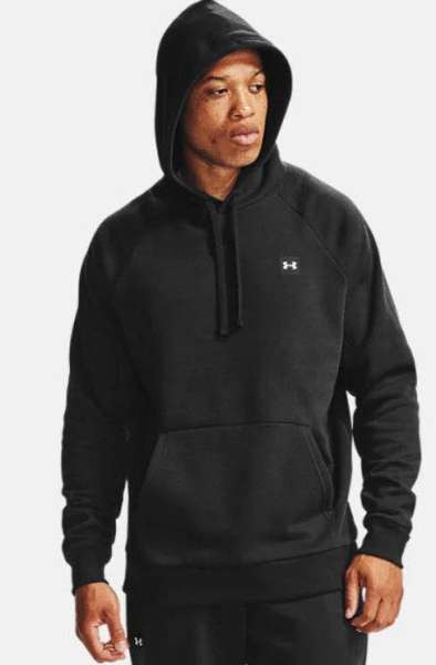 UA Rival Fleece Hoodie,Black/On - Bild 1