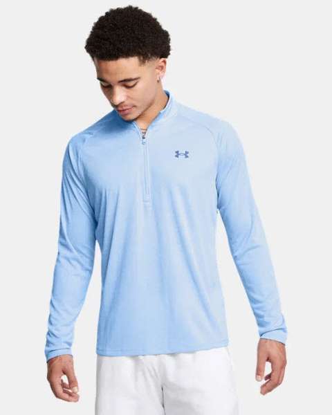 UA Tech Textured 1/2 Zip-BLU - Bild 1