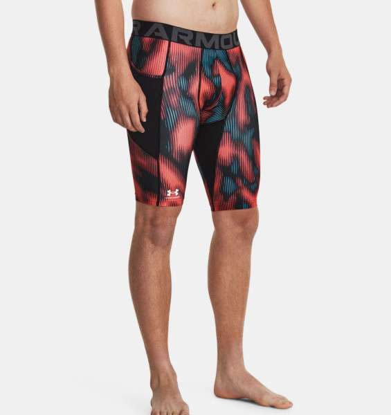 UA HG Prtd Long Shorts-RED - Bild 1