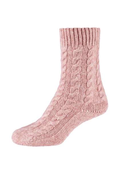 Women cosy cable stitch Socks 1p