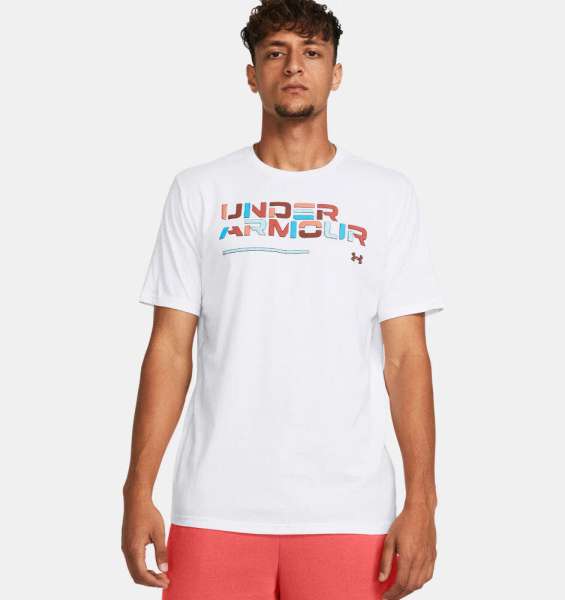 UA Colorblock Wordmark SS-WHT - Bild 1