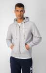 hooded full zip sweatshirt