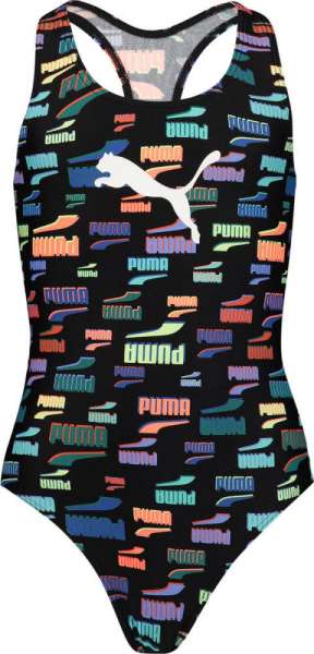 PUMA SWIM GIRLS LOGO PRINT RACERBACK SWI