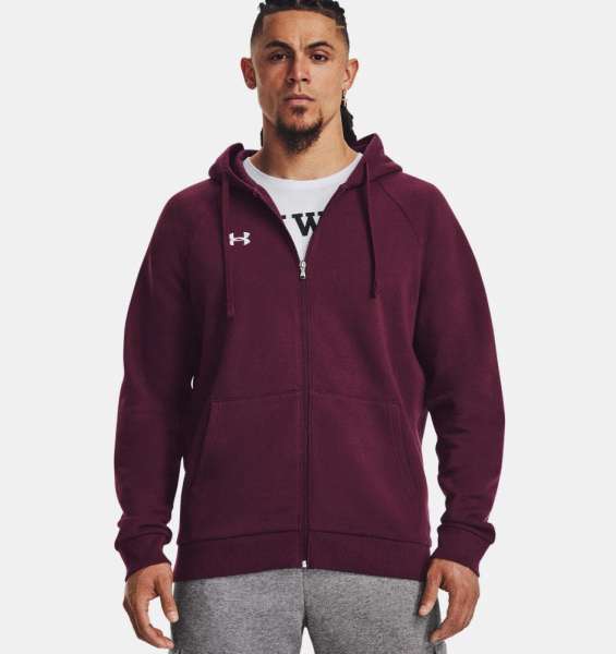 UA Rival Fleece FZ Hoodie-MRN - Bild 1